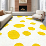 Ultra Soft Area Rug, Non Slip, Stain Resistant, Washable Area Rugs for Living Room, Bedroom, Vibrant Fluffy Novelty Mat(Yellow)