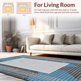 Vibrant Textured Linear Composition(Blue)