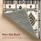Savanna Spirit Runner with Ethnic Medallion and Geometric Stripe Area Motif(Beige)