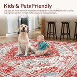 Artistic Distressed Patterned Weave(Red)