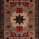 Ultra Soft Area Rug, Non Slip, Stain Resistant, Washable Area Rugs for Living Room, Bedroom, Primitive Cozy Geometric Motif(Beige)