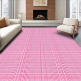 Ultra Soft Area Rug, Non Slip, Stain Resistant, Washable Area Rugs for Living Room, Bedroom, Rustic Minimalist Ogee Print(Pink)