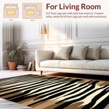 Ultra Soft Area Rug, Non Slip, Stain Resistant, Washable Area Rugs for Living Room, Bedroom, Dynamic Urban Jungle Pattern(Brown)