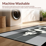Ultra Soft Area Rug, Non Slip, Stain Resistant, Washable Area Rugs for Living Room, Bedroom, Dramatic Gothic Snake Pattern Design(White)