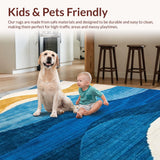 Eclectic Multi Hued Wave Motif(Blue)