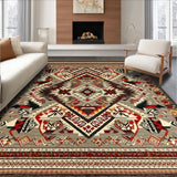 Ultra Soft Area Rug, Non Slip, Stain Resistant, Washable Area Rugs for Living Room, Bedroom, Whimsical Bright Boho Composition(Gray)
