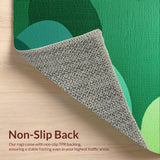 Ultra Soft Area Rug, Non Slip, Stain Resistant, Washable Area Rugs for Living Room, Bedroom, Modern Green Abstract Living Room Washable Rug(Green)