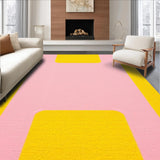 Ultra Soft Area Rug, Non Slip, Stain Resistant, Washable Area Rugs for Living Room, Bedroom, Lively Fun Schoolgirl Expression(Yellow)