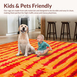 Cozy Abstract Shaggy Texture Delight(Red)