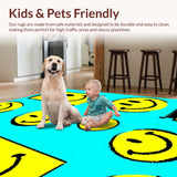 Bold Graphic Circular Happy Motif(Blue)