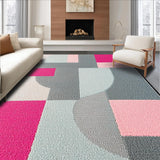 Ultra Soft Area Rug, Non Slip, Stain Resistant, Washable Area Rugs for Living Room, Bedroom, Soft Washable Bedroom Area Rug Grey Pink(Gray)
