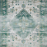 Ultra Soft Area Rug, Non Slip, Stain Resistant, Washable Area Rugs for Living Room, Bedroom, Vintage Inspired Distressed Aesthetic(Gray)
