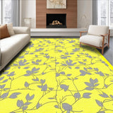 Delightful Grey Floral Elegance(Yellow)