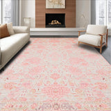 Ultra Soft Area Rug, Non Slip, Stain Resistant, Washable Area Rugs for Living Room, Bedroom, Rustic Pink Petal Textures(Pink)