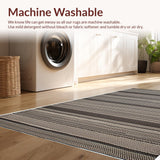 Ultra Soft Area Rug, Non Slip, Stain Resistant, Washable Area Rugs for Living Room, Bedroom, Artisan Country Kitchen Primitive Soft Cotton Rug(Beige)