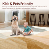 Modern Abstract Area Tan Beige Geometric Design(Beige)