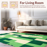 Ultra Soft Area Rug, Non Slip, Stain Resistant, Washable Area Rugs for Living Room, Bedroom, Fun Animal Motif for Children(Green)