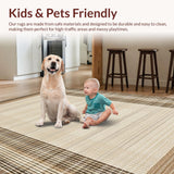 Chic Transitional Striped Design(Beige)