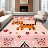 Ultra Soft Area Rug, Non Slip, Stain Resistant, Washable Area Rugs for Living Room, Bedroom, Vibrant Cozy Playroom Accent(Pink)