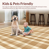 Camel Toned Checker Style Modern Low Profile(Beige)