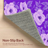 Ultra Soft Area Rug, Non Slip, Stain Resistant, Washable Area Rugs for Living Room, Bedroom, Lush Textured Contemporary Appeal(Purple)