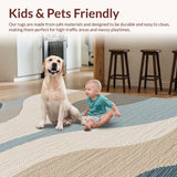 Ultra Soft Area Rug, Non Slip, Stain Resistant, Washable Area Rugs for Living Room, Bedroom, Neutral Driftwood Living Room Stain-Resistant Area Rug(Beige)
