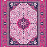 Ultra Soft Area Rug, Non Slip, Stain Resistant, Washable Area Rugs for Living Room, Bedroom, Vibrant Geometric Decorative Statement(Pink)