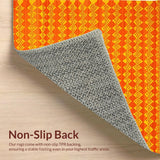 Ultra Soft Area Rug, Non Slip, Stain Resistant, Washable Area Rugs for Living Room, Bedroom, Contemporary Whimsical Character Design(Orange)