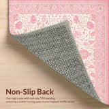 Ultra Soft Area Rug, Non Slip, Stain Resistant, Washable Area Rugs for Living Room, Bedroom, Serene Blush Colorful Essence(Pink)
