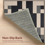 Distressed Black Checkered Farmhouse(Beige)