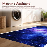 Ultra Soft Area Rug, Non Slip, Stain Resistant, Washable Area Rugs for Living Room, Bedroom, Enchanting Astral Patterned Delight(Blue)