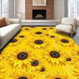Ultra Soft Area Rug, Non Slip, Stain Resistant, Washable Area Rugs for Living Room, Bedroom, Vibrant Yellow Rustic Country Style(Yellow)