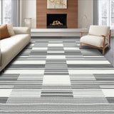 Ultra Soft Area Rug, Non Slip, Stain Resistant, Washable Area Rugs for Living Room, Bedroom, Zigzag Design Rug Black & White(Gray)