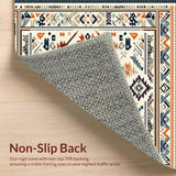 Ultra Soft Area Rug, Non Slip, Stain Resistant, Washable Area Rugs for Living Room, Bedroom, Serene Neutral Diamond Weave(Beige)