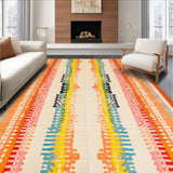 Ultra Soft Area Rug, Non Slip, Stain Resistant, Washable Area Rugs for Living Room, Bedroom, Stylish Contemporary Gradient Look(Orange)