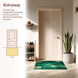 Artistic Subtle Linear Motif(Green)