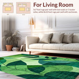 Nature Inspired Leaf Motif with Abstract Botanical Design(Green)