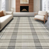 Ultra Soft Area Rug, Non Slip, Stain Resistant, Washable Area Rugs for Living Room, Bedroom, Rustic Textured Fringed Aesthetic(Gray)