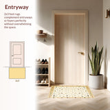 Ultra Soft Area Rug, Non Slip, Stain Resistant, Washable Area Rugs for Living Room, Bedroom, Beige Insect Print Area for Playroom and Farmhouse(Beige)