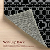 Ultra Soft Area Rug, Non Slip, Stain Resistant, Washable Area Rugs for Living Room, Bedroom, Trendy Chic Shag Style Rug(Black)