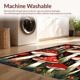 Ultra Soft Area Rug, Non Slip, Stain Resistant, Washable Area Rugs for Living Room, Bedroom, Elegant Earthy Color Palette(Red)