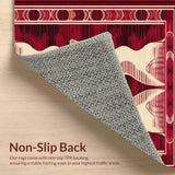 Vintage Faded Wavy Motif(Red)