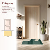 Contemporary Green Curvilinear Artwork(Green)