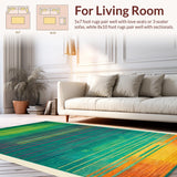 Eclectic Rainbow Abstract Motif(Blue)