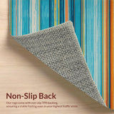 Artful Multicolor Striped Ensemble(Blue)