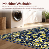 Navy Yellow Geometric Charm(Blue)