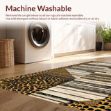 Ultra Soft Area Rug, Non Slip, Stain Resistant, Washable Area Rugs for Living Room, Bedroom, Modern Rustic Fawn Print Statement(Beige)