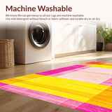 Ultra Soft Area Rug, Non Slip, Stain Resistant, Washable Area Rugs for Living Room, Bedroom, Enchanting Fantasy-Inspired Color Scheme(Yellow)