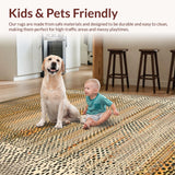 Ultra Soft Area Rug, Non Slip, Stain Resistant, Washable Area Rugs for Living Room, Bedroom, Luxe Whimsical Cow Design Element(Orange)