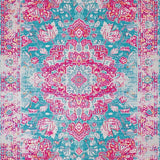 Ultra Soft Area Rug, Non Slip, Stain Resistant, Washable Area Rugs for Living Room, Bedroom, Distressed Tropical Abstract Elegance(Pink)